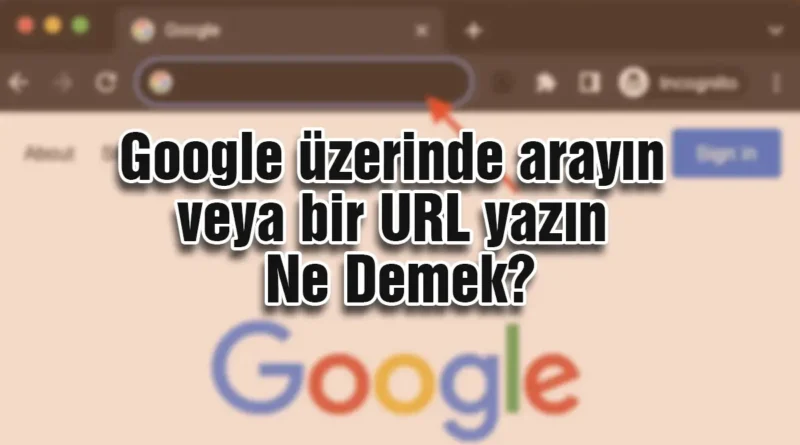 Google üzerinde arayın veya bir URL yazın Ne Demek?